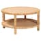 Bali & Pari Kalimantan Bohemian Light Honey Rattan and Mahogany Wood Coffee Table 245-13734-ZORO - alternate 1